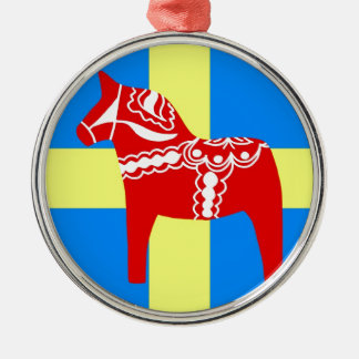 スウェーデンDalaの馬 メタルオーナメント