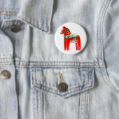 スウェーデンDalaの馬 缶バッジ (インサイチュ)