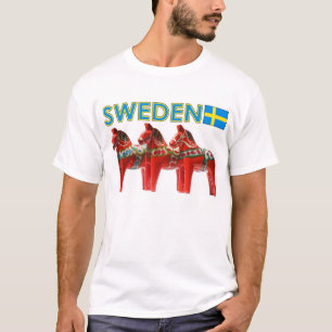 スウェーデンDalaの馬 Tシャツ
