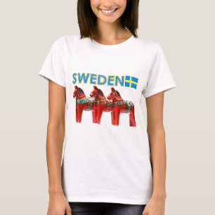 スウェーデンDalaの馬 Tシャツ