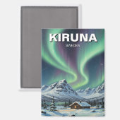 スウェーデンKiruna Aurora Northern Lights マグネット (正面/裏面)