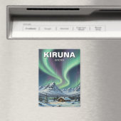スウェーデンKiruna Aurora Northern Lights マグネット (インサイチュ (食洗機))