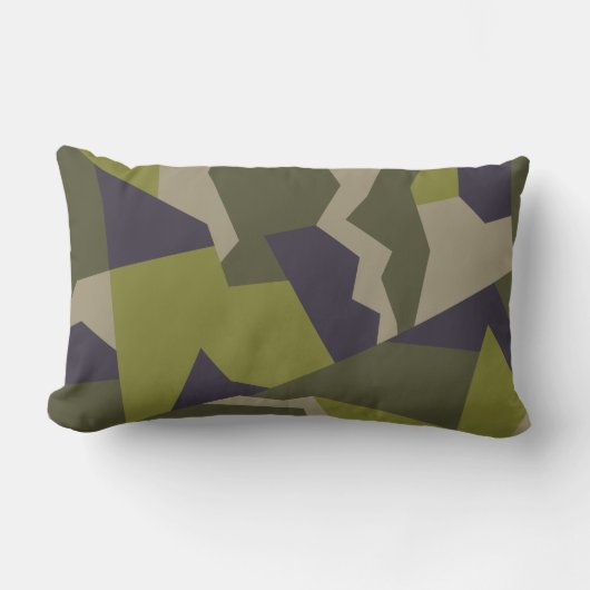 スウェーデンM90迷彩柄の枕 ランバークッション (正面)