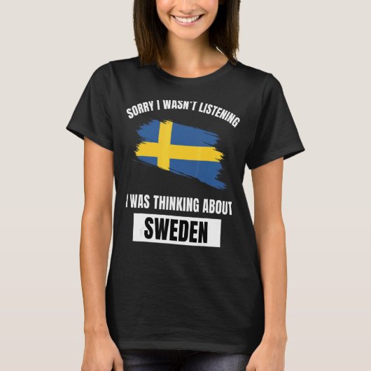 スウェーデンSwe聞が気に考える入らない Tシャツ (正面)