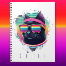 スウェートバンクールドとサングラスの80年代レトロ猫