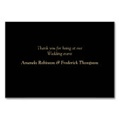 スウェードのテーブルカード（蒸気パンクのウェディング） テーブルナンバー (裏面)