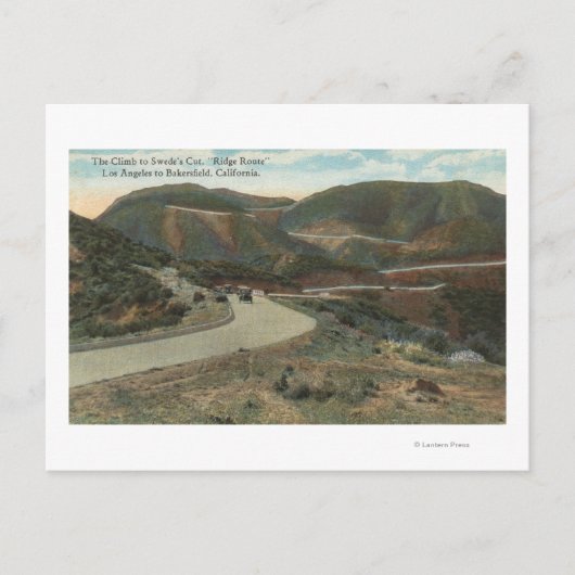 スウェードズカット&ベーカーズフィールドへのリッジルート ポストカード (正面)