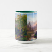 スウェ威厳のあるーデンの秋の風景のキャンプでムース マグカップ (中央)