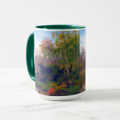 スウェ威厳のあるーデンの秋の風景のキャンプでムース マグカップ (正面左)