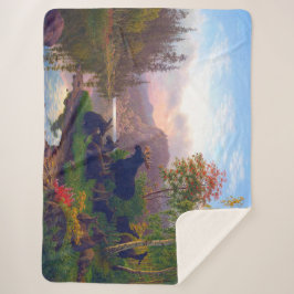 スウェ威厳のあるーデンの秋の風景を満喫 シェルパブランケット