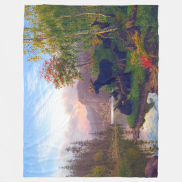 スウェ威厳のあるーデンの秋の風景を満喫 フリースブランケット