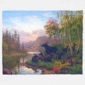 スウェ威厳のあるーデンの秋の風景を満喫 フリースブランケット (正面(横))