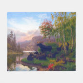 スウェ威厳のあるーデンの秋の風景を満喫 フリースブランケット (正面(横))