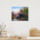 スウェ威厳のあるーデンの秋の風景を満喫 ポスター (キッチン)