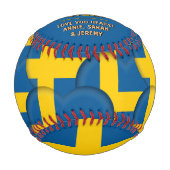 スウェ最高のーデンパパ、愛国心、スウェーデン国旗 野球ボール (正面)