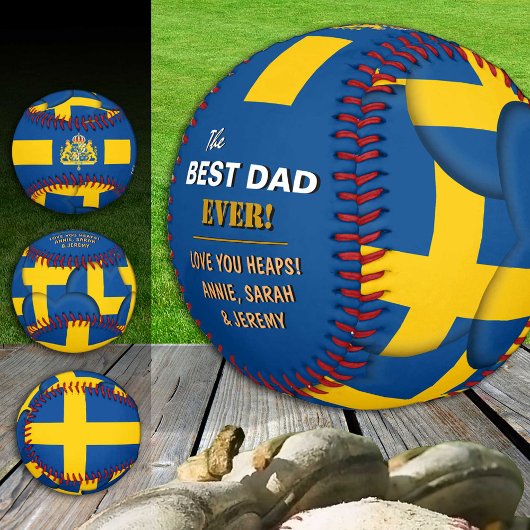 スウェ最高のーデンパパ、愛国心、スウェーデン国旗 野球ボール