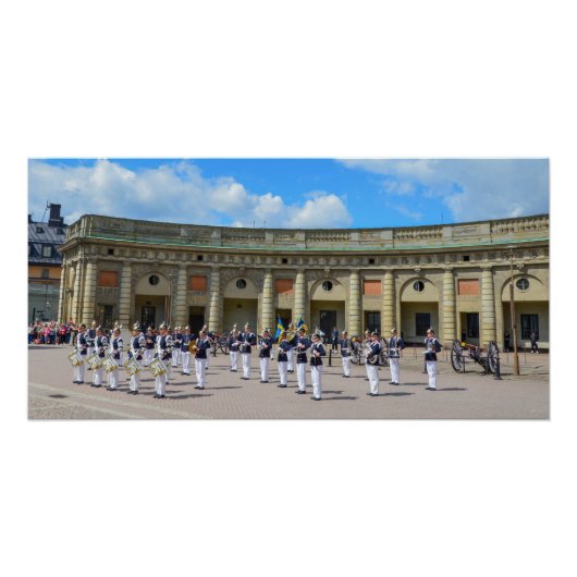 スウェ王室のーデン陸軍楽隊、ストックホルム、スウェーデン ポスター (正面)