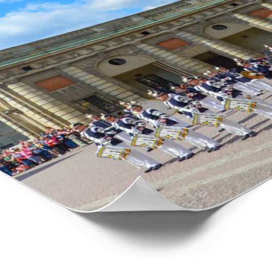 スウェ王室のーデン陸軍楽隊、ストックホルム、スウェーデン ポスター (角)