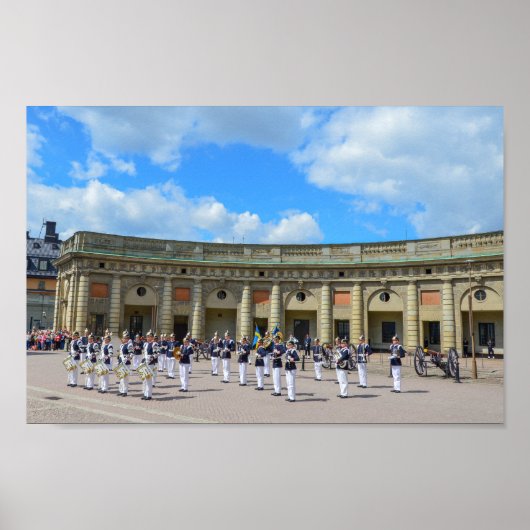 スウェ王室のーデン陸軍楽隊、ストックホルム、スウェーデン ポスター (正面)