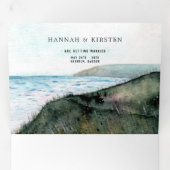 スウェ結婚ーデン図解入りの、写真付きのの地図 三つ折り招待状 (内部最初)