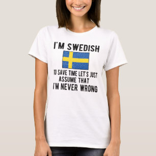 スウェ誇りを持ったーデン伝統スウェーデンルーツスウェーデン国旗 Tシャツ