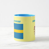 スウェ誇りを持ったード国旗とクレストマグ マグカップ (中央)