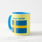 スウェ誇りを持ったード国旗とクレストマグ マグカップ (正面左)