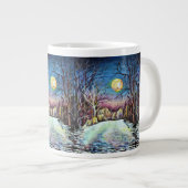 スウェ静かーデンの冬の満月 ジャンボコーヒーマグカップ (正面右)