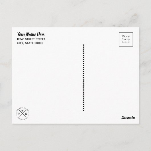 スウォッチミーWIPクロシェティール（緑がかった色）ヤーンクラフツ ポストカード (裏面)