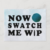 スウォッチミーWIPクロシェティール（緑がかった色）ヤーンクラフツ ポストカード (正面)