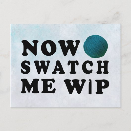 スウォッチミーWIPクロシェティール(緑がかった色)ヤーンクラフツ ポストカード (正面)