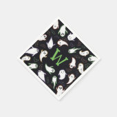 スウモノグラムのォーピング幽霊とこうもりハローウィンパーティ スタンダードカクテルナプキン (角)