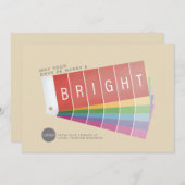 スウ絵を描ィート企業の/ビジネスメリーと明るい シーズンカード (正面/裏面)