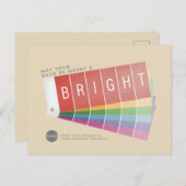 スウ絵を描ィート企業の/ビジネスメリーと明るい シーズンポストカード (正面/裏面)