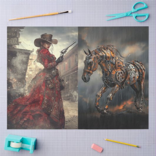 スエステームパンク&ウエスタンレディ 薄葉紙 (クラフト)