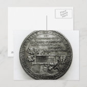 スエズの開幕記念メダル ポストカード (正面/裏面)