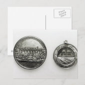 スエズの開幕記念メダル ポストカード (正面/裏面)
