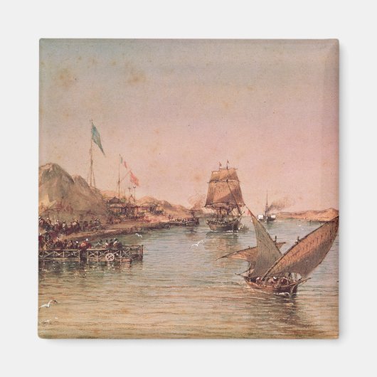 スエズ運河で出荷 マグネット (正面)