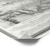 スエズ運河の予備地図， 1855 ポスター (角)