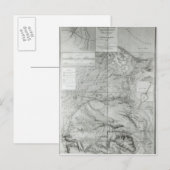 スエズ運河の予備地図， 1855 ポストカード (正面/裏面)