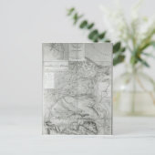 スエズ運河の予備地図， 1855 ポストカード (スタンド正面)