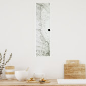 スエズ運河の地図, c.1869 ポスター (キッチン)