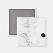 スエズ運河の地図， c.1869 マグネット (正面/裏面)