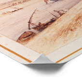 スエズ運河を上るトルコのパドル船 ポスター (角)