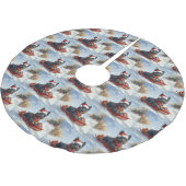 スエッジクリスマスのブービアデフランドレスドッグ ブラッシュドポリエステルツリースカート (アングル)