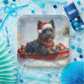 スエッジクリスマスのブービアデフランドレスドッグ ペーパープレート (パーティー)