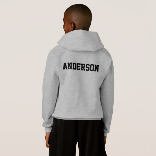 スエットシャツを苦闘しているパーソナライズな男の子 (裏面フル)