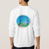 スエットシャツ上の2味方された引き スウェットシャツ (裏面)