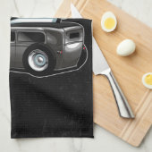 スエデパーソナライズされたセダン改造スピードショップガレージ キッチンタオル (四つ折り)