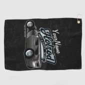 スエデパーソナライズされたセダン改造スピードショップガレージ ゴルフタオル (横)